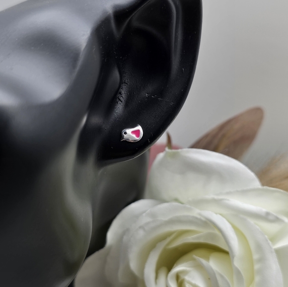 ♥️ LOVE BIRD STUD EARRINGS - Picture 3 of 5
